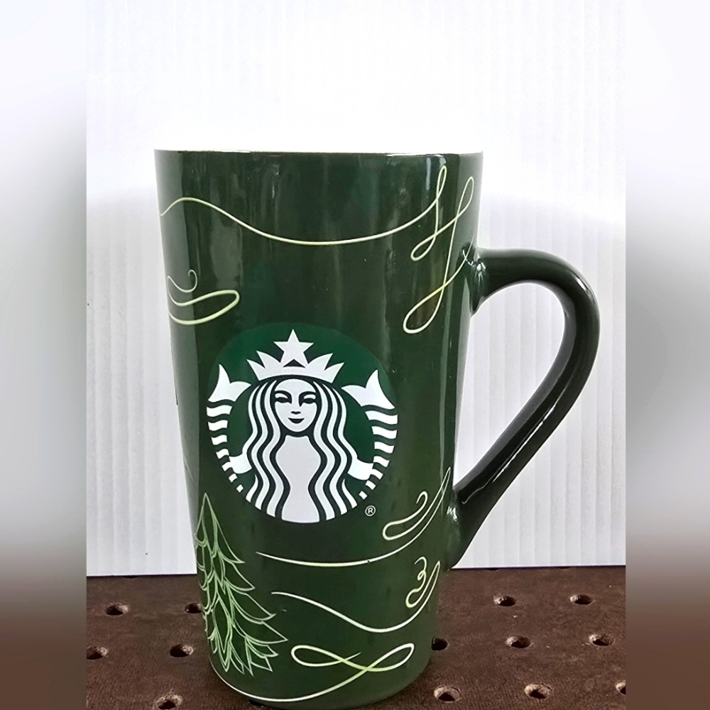 Starbucks 2020 Holiday Siren Logo Green Swirl Coffee Mug, 16 fl oz